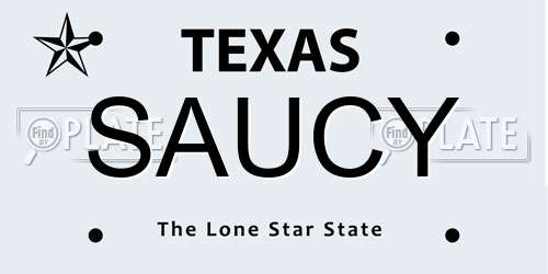 SAUCY Texas License Plate