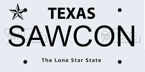 SAWCON Texas License Plate