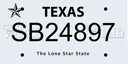 SB24897 Texas License Plate