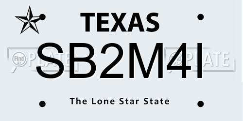 SB2M4I Texas License Plate