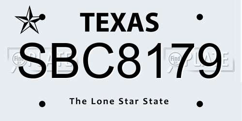 SBC8179 Texas License Plate