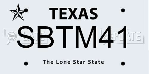 SBTM41 Texas License Plate