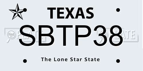 SBTP38 Texas License Plate