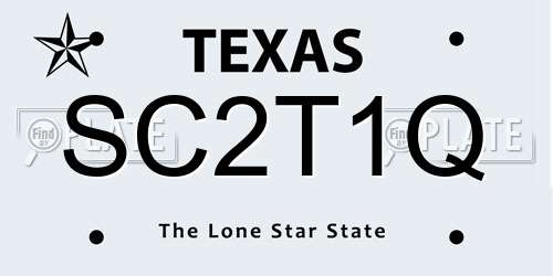 SC2T1Q Texas License Plate