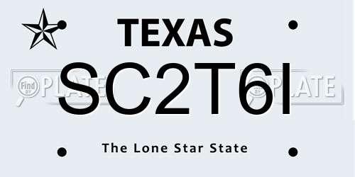 SC2T6I Texas License Plate