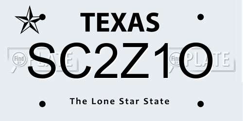 SC2Z1O Texas License Plate
