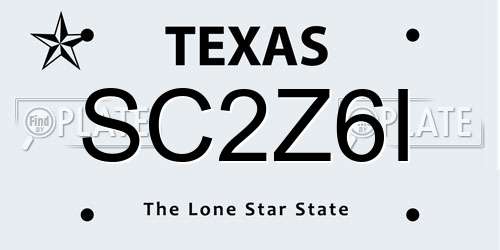 SC2Z6I Texas License Plate