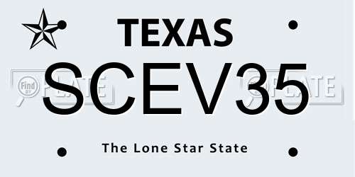 SCEV35 Texas License Plate