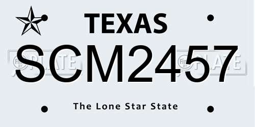 SCM2457 Texas License Plate