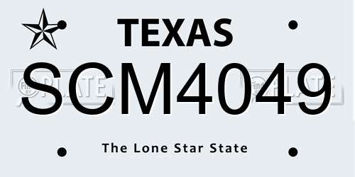SCM4049 Texas License Plate