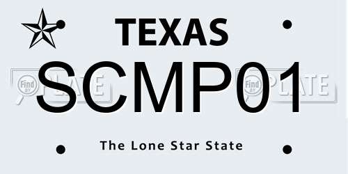 SCMP01 Texas License Plate
