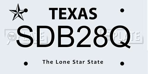 SDB28Q Texas License Plate