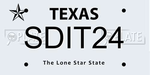 SDIT24 Texas License Plate