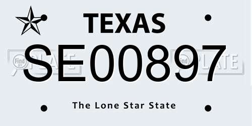 SE00897 Texas License Plate