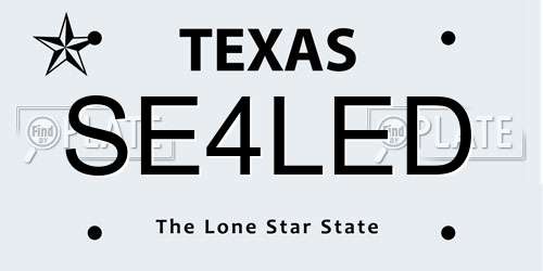 SE4LED Texas License Plate