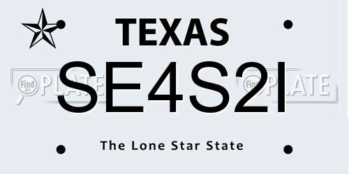 SE4S2I Texas License Plate