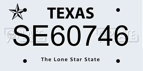 SE60746 Texas License Plate