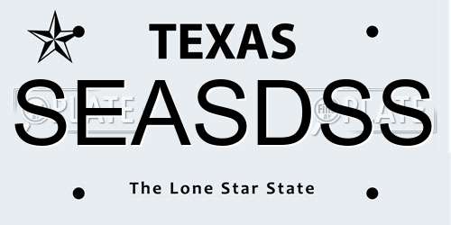 SEASDSS Texas License Plate