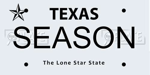 SEASON Texas License Plate