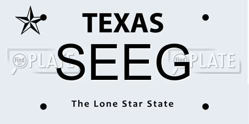SEEG Texas License Plate