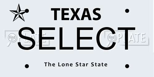 SELECT Texas License Plate