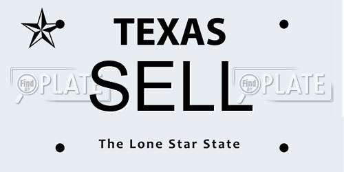 SELL Texas License Plate