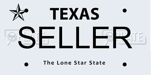 SELLER Texas License Plate