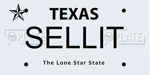 SELLIT Texas License Plate