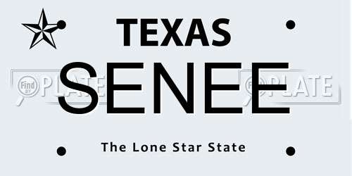 SENEE Texas License Plate