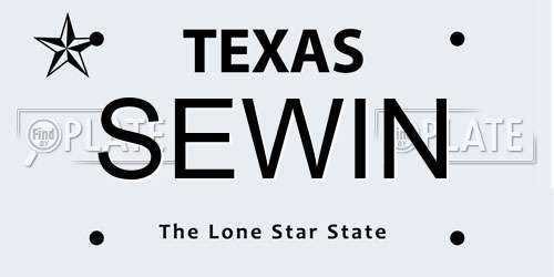 SEWIN Texas License Plate