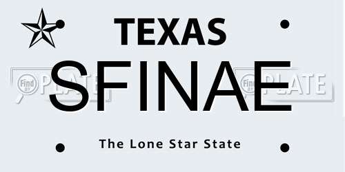 SFINAE Texas License Plate