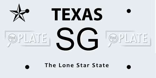 SG Texas License Plate