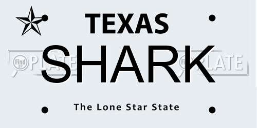 SHARK Texas License Plate