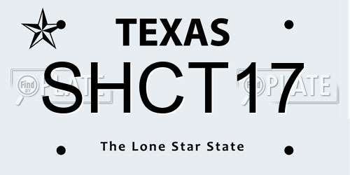 SHCT17 Texas License Plate