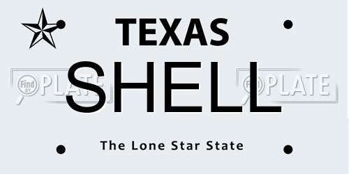 SHELL Texas License Plate