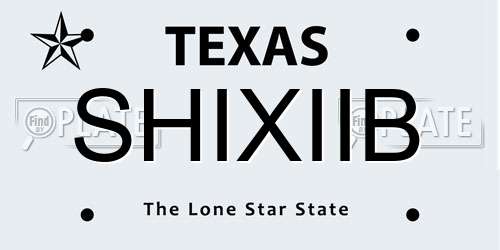 SHIXIIB Texas License Plate