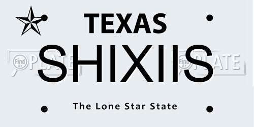SHIXIIS Texas License Plate