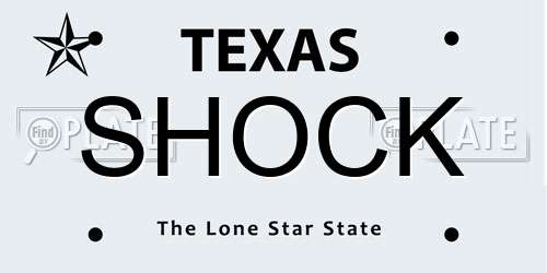 SHOCK Texas License Plate