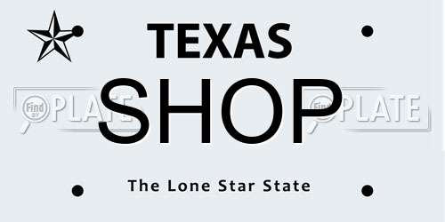 SHOP Texas License Plate