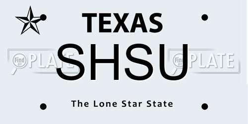 SHSU Texas License Plate