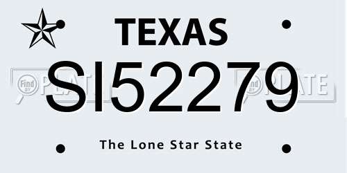 SI52279 Texas License Plate