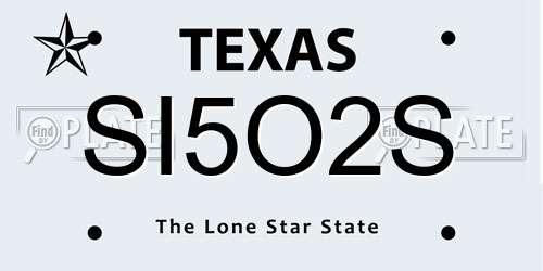 SI5O2S Texas License Plate