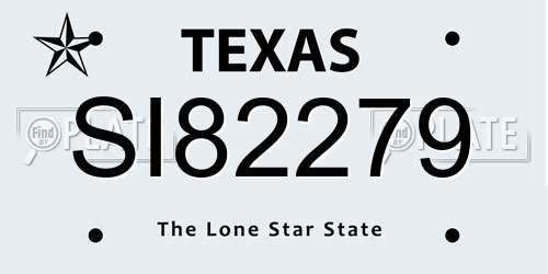 SI82279 Texas License Plate
