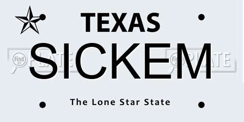 SICKEM Texas License Plate