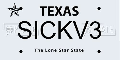 SICKV3 Texas License Plate