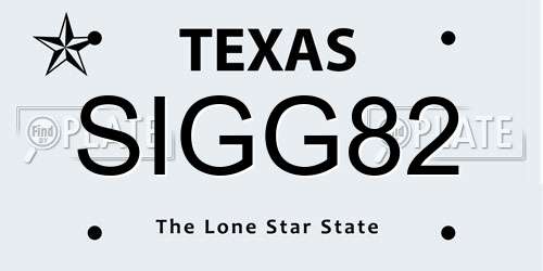 SIGG82 Texas License Plate