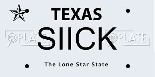 SIICK Texas License Plate