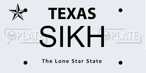 SIKH Texas License Plate