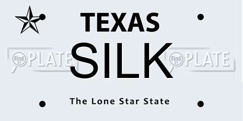 SILK Texas License Plate