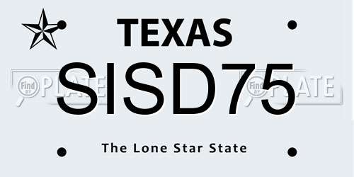 SISD75 Texas License Plate